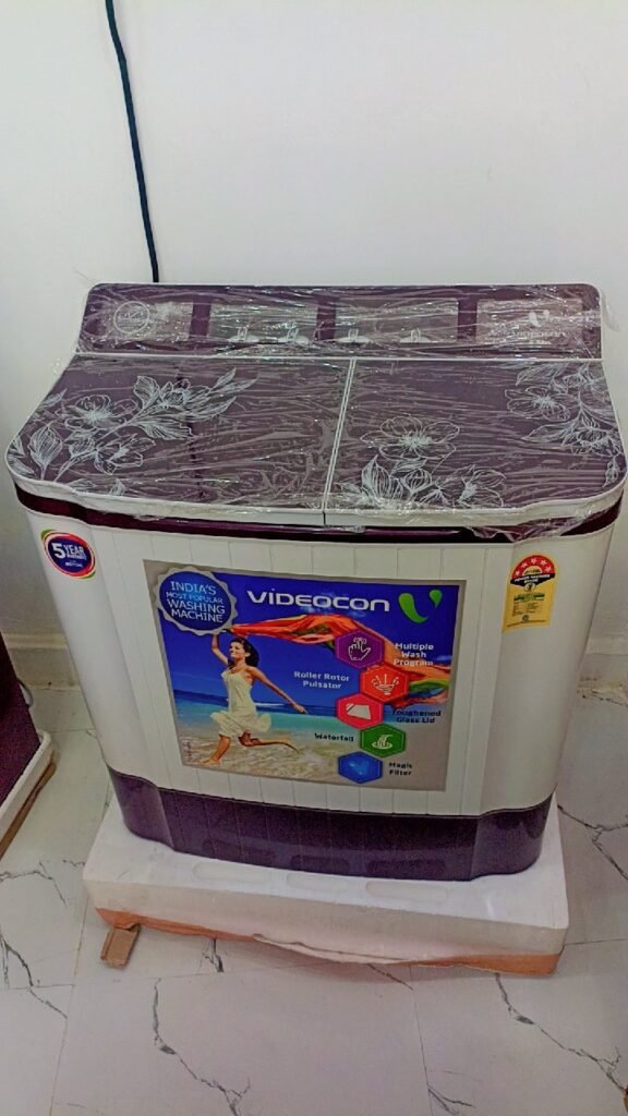 videocon semi automatic washing machine toughened glass LID